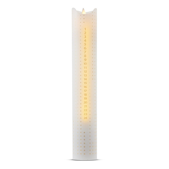 Sirius - Sara Kalenderkerze - mit goldenen Punkten 30 cm