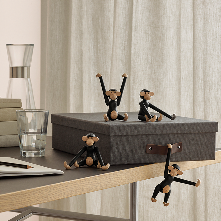 Kay Bojesen – Mini Monkey, dunkel gebeizte Eiche, 9,5 cm