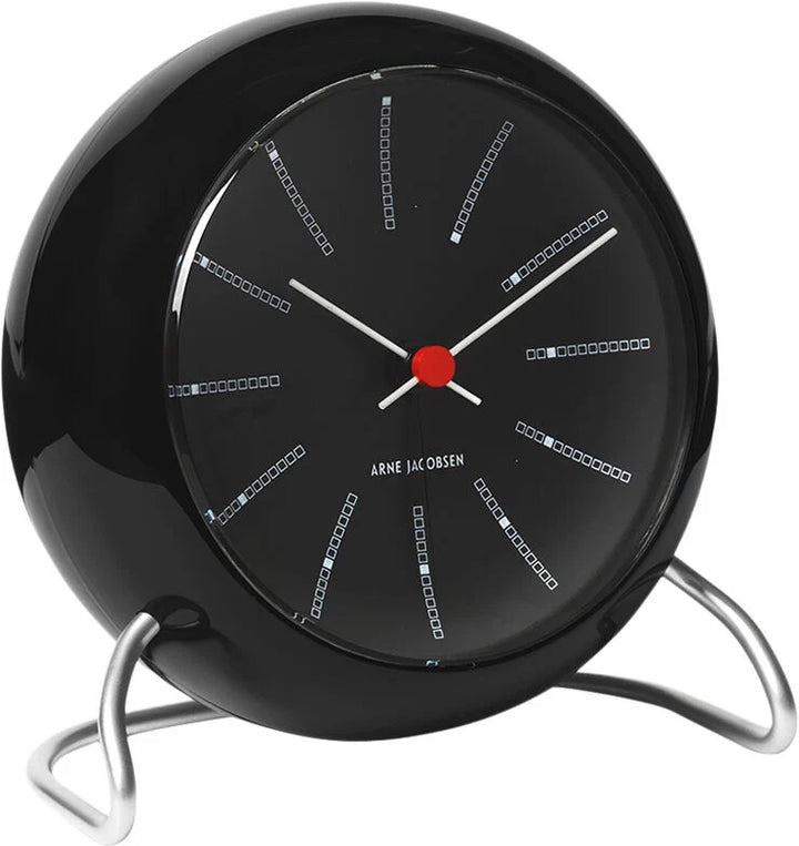 Arne Jacobsen – Bankers Tischuhr Ø11 cm schwarz