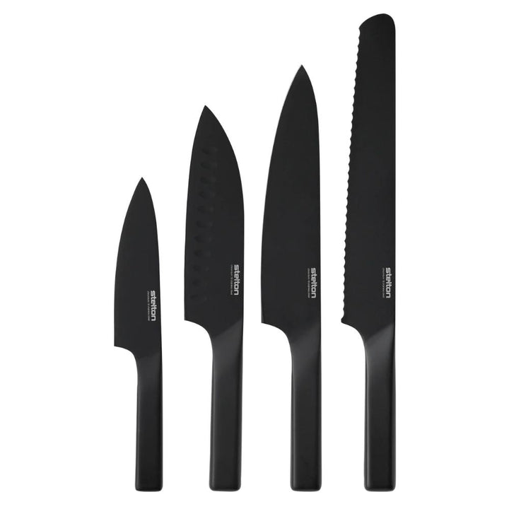Stelton - Knivsæt Pure Black 4 dele