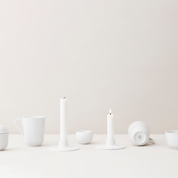 Lyngby Porzellan - Rhombe Tasse weiß 33 cl 2 Stück.