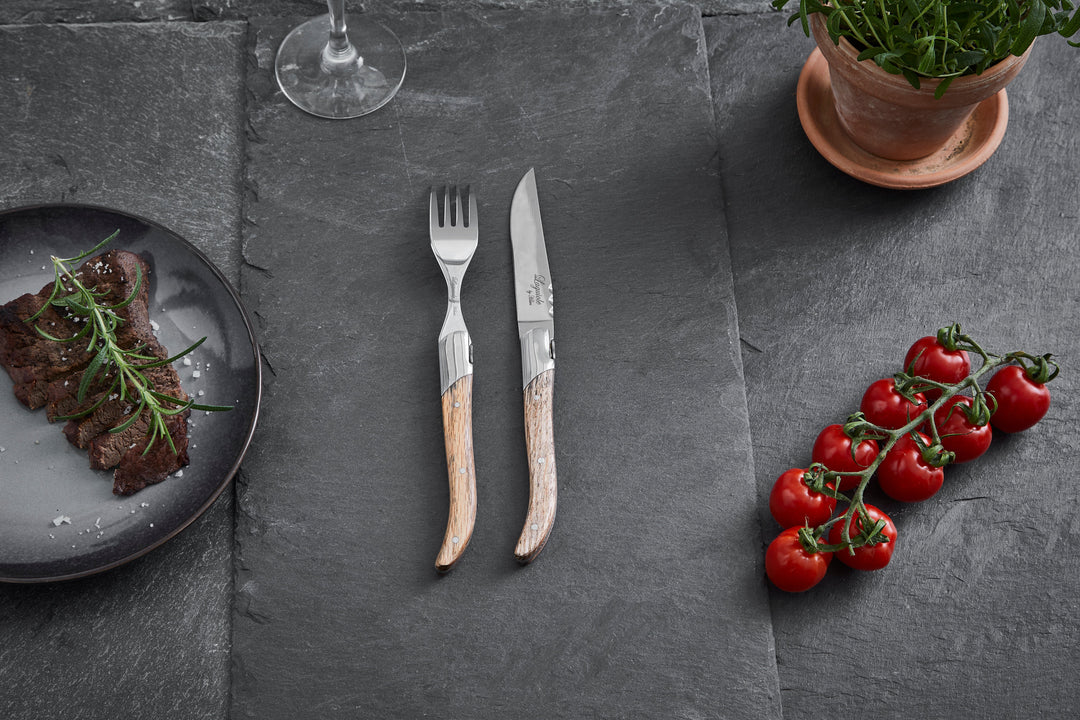 Laguiole by Haws Steakmesser, 6-teilig, Eiche