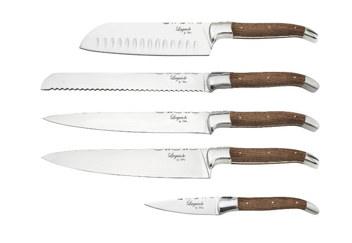 Laguiole by Haws – Messerset, 5 Messer aus Eichenholz