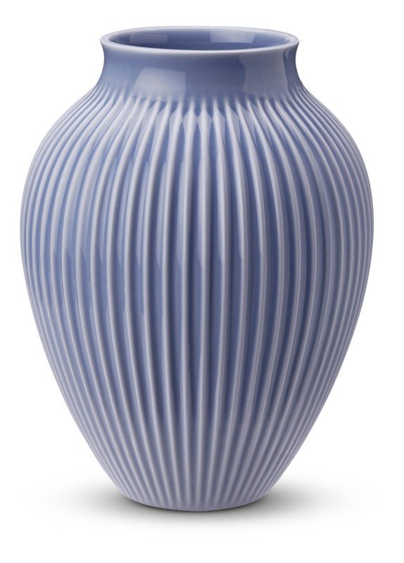 Knabstrup - Vase Rillen Lavendelblau - 20 cm