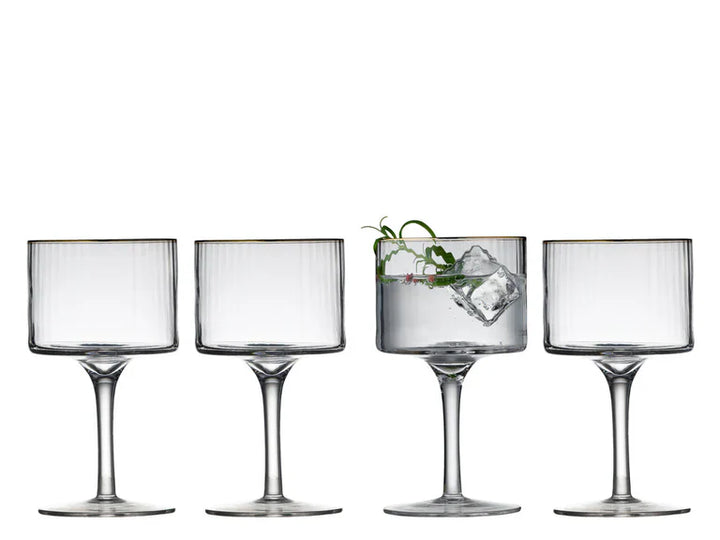 Lyngby Glass – Palermo Gold Gin &amp; Tonic Glas 32 cl – 4 Stück