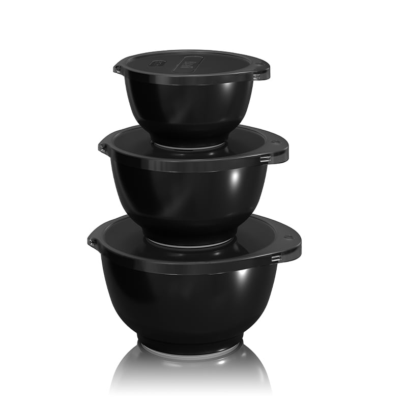 Rosti – Margrethe Mini-Schüsselset 0,25 + 0,5 + 0,75 l, Schwarze Edition