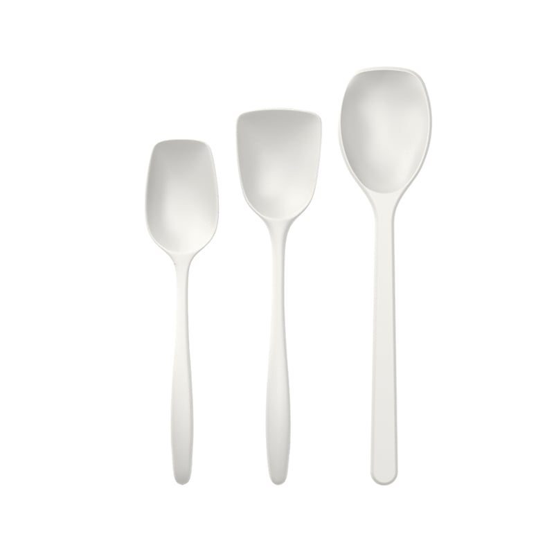 Rösti-Topflöffel-Set, 3-teilig, NEU, Klassisches Weiß