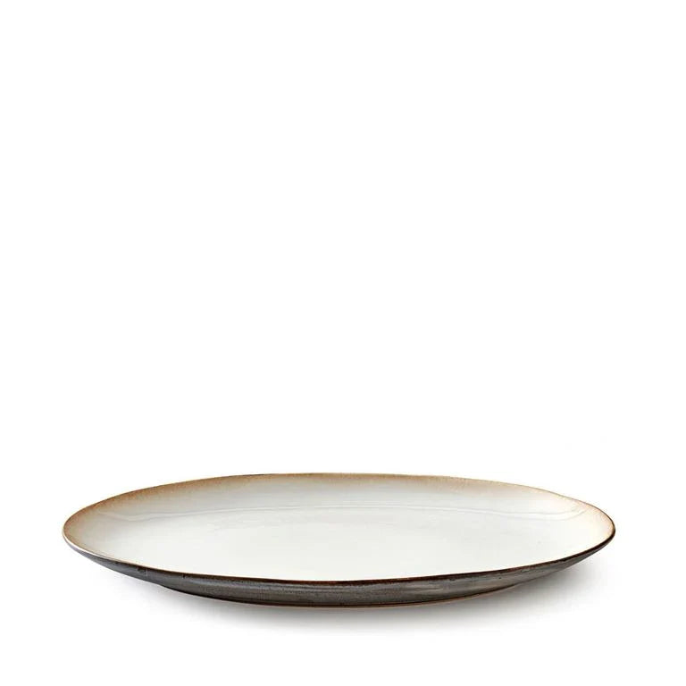 Bitz - Ovale Schale 45x34 cm grau/creme