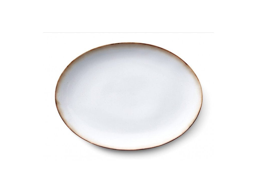 Bitz - Ovale Schale 45x34 cm grau/creme