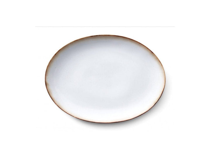 Bitz - Ovale Schale 45x34 cm grau/creme