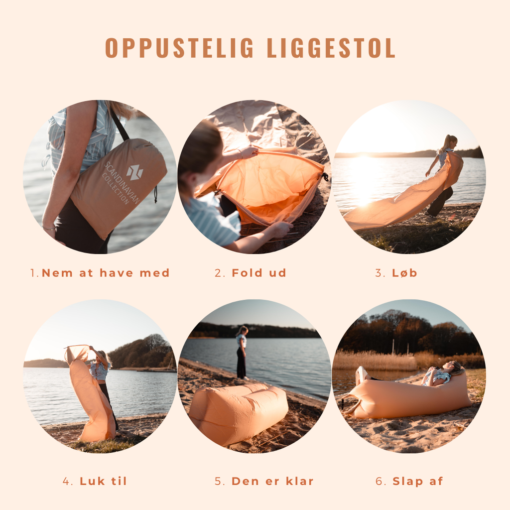 Oppustelig liggestol