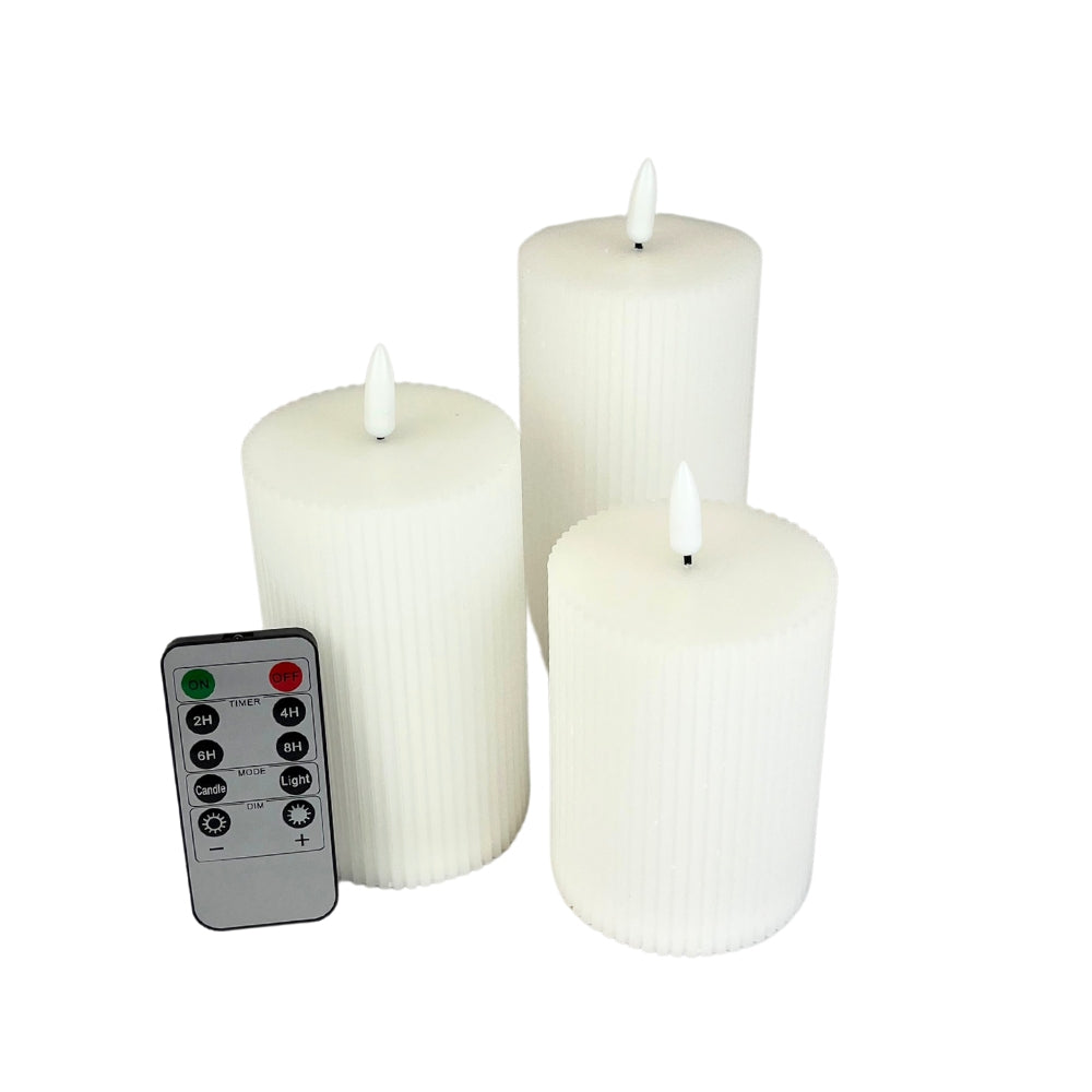 Dacore - LED-Lichtset mit 3 Teilen mit Nuten - 4,5/12,5/15,3 cm.