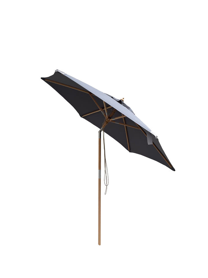 Hoffmann - Genfer Sonnenschirm Ø 2,5 m 2-teilig - Grau