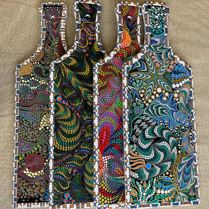 Servierbrett Keramik 14,5x40 cm 4 Stück.