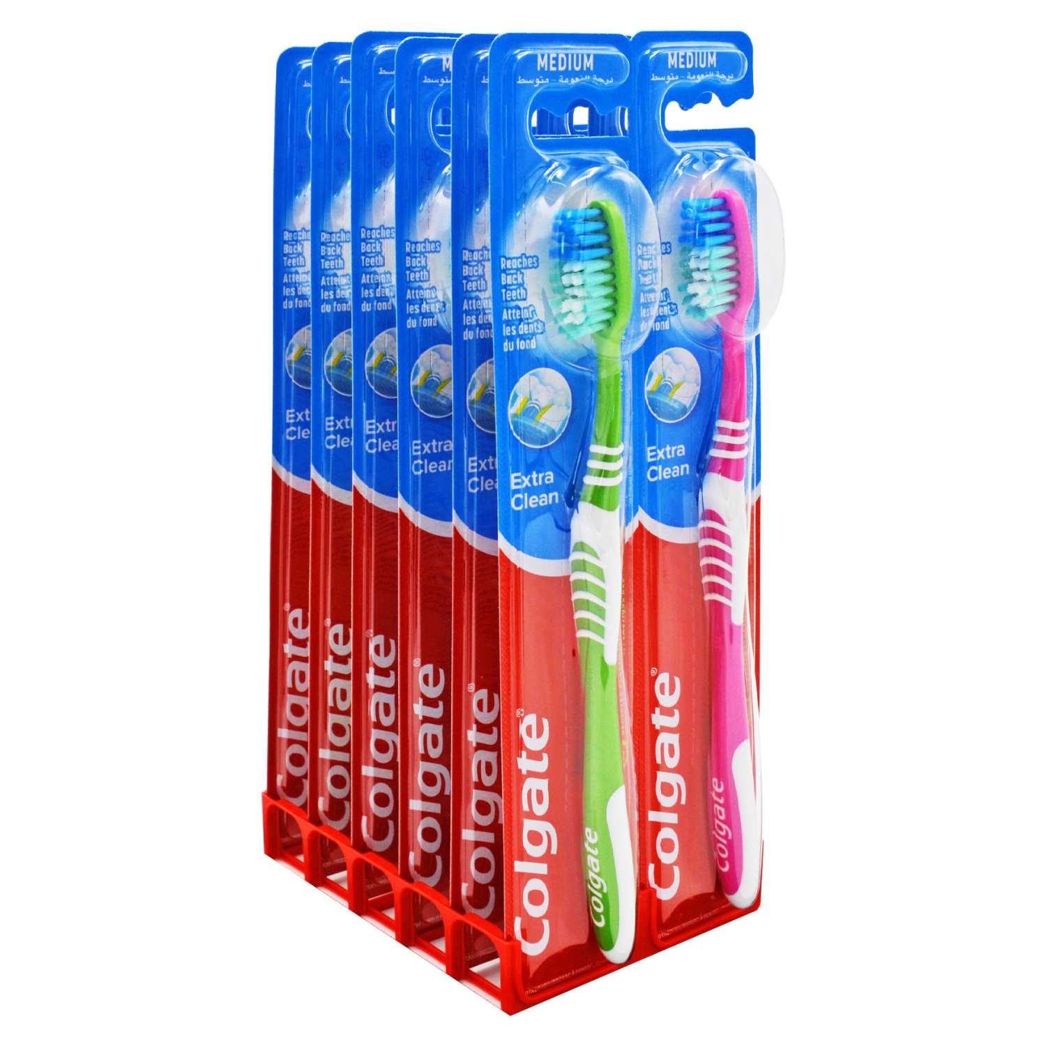 Colgate – Extra Clean Zahnbürste, 1 Stück, verschiedene Farben