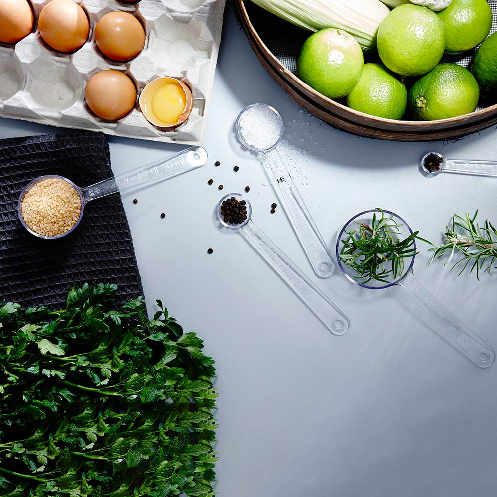 Gastromax – Messlöffel-Set aus transparentem Kunststoff – 5-teilig