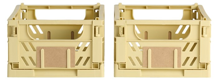 Tag - Aufbewahrungsbox Gelber Sand 2 Stück - 25 x 16,5 x 10 cm