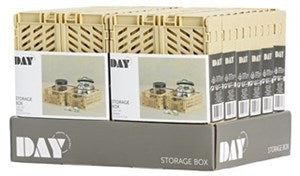 Tag - Aufbewahrungsbox Gelber Sand 17x12,5x7 cm - 2 Stück.