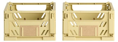 Tag - Aufbewahrungsbox Gelber Sand 17x12,5x7 cm - 2 Stück.