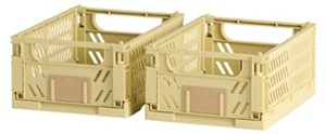 Tag - Aufbewahrungsbox Gelber Sand 17x12,5x7 cm - 2 Stück.
