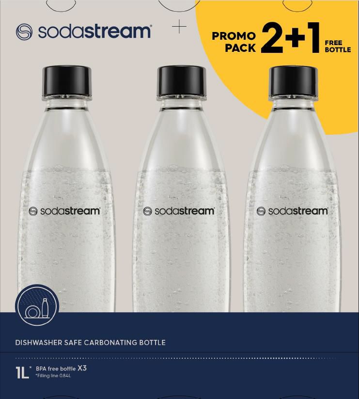 Sodastream - Flaschen 1 L - 3 Stück.
