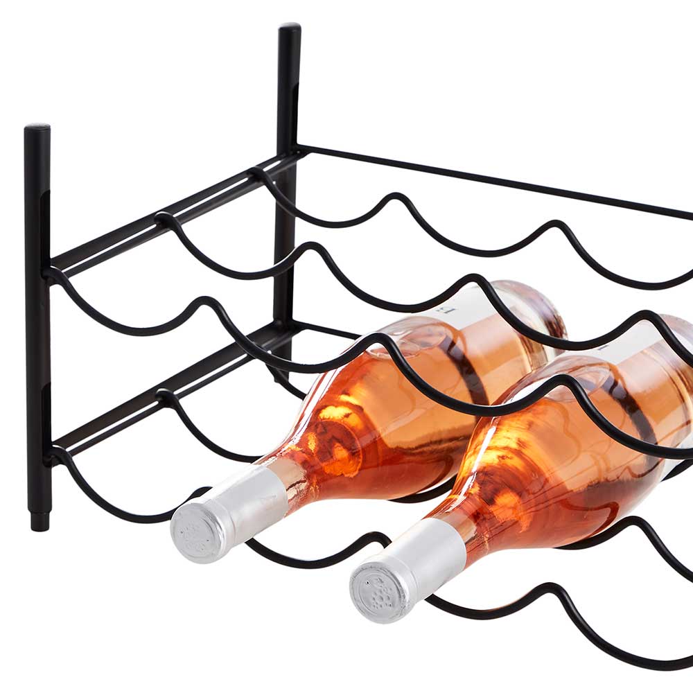 Day – Weinregal aus schwarzem Stahl – 58 x 26 x 21,5 cm