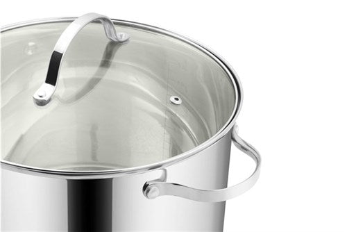 Conzept - Suppentopf aus Stahl, 14 l, mit Glasdeckel