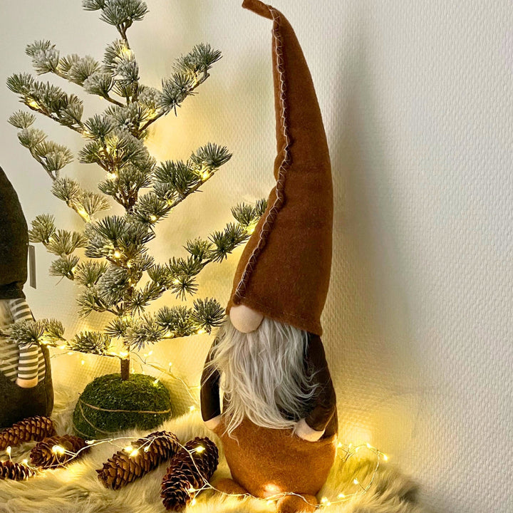 Dacore - Weihnachtsmann mit Taschen/Mütze 53 cm - Filz braun