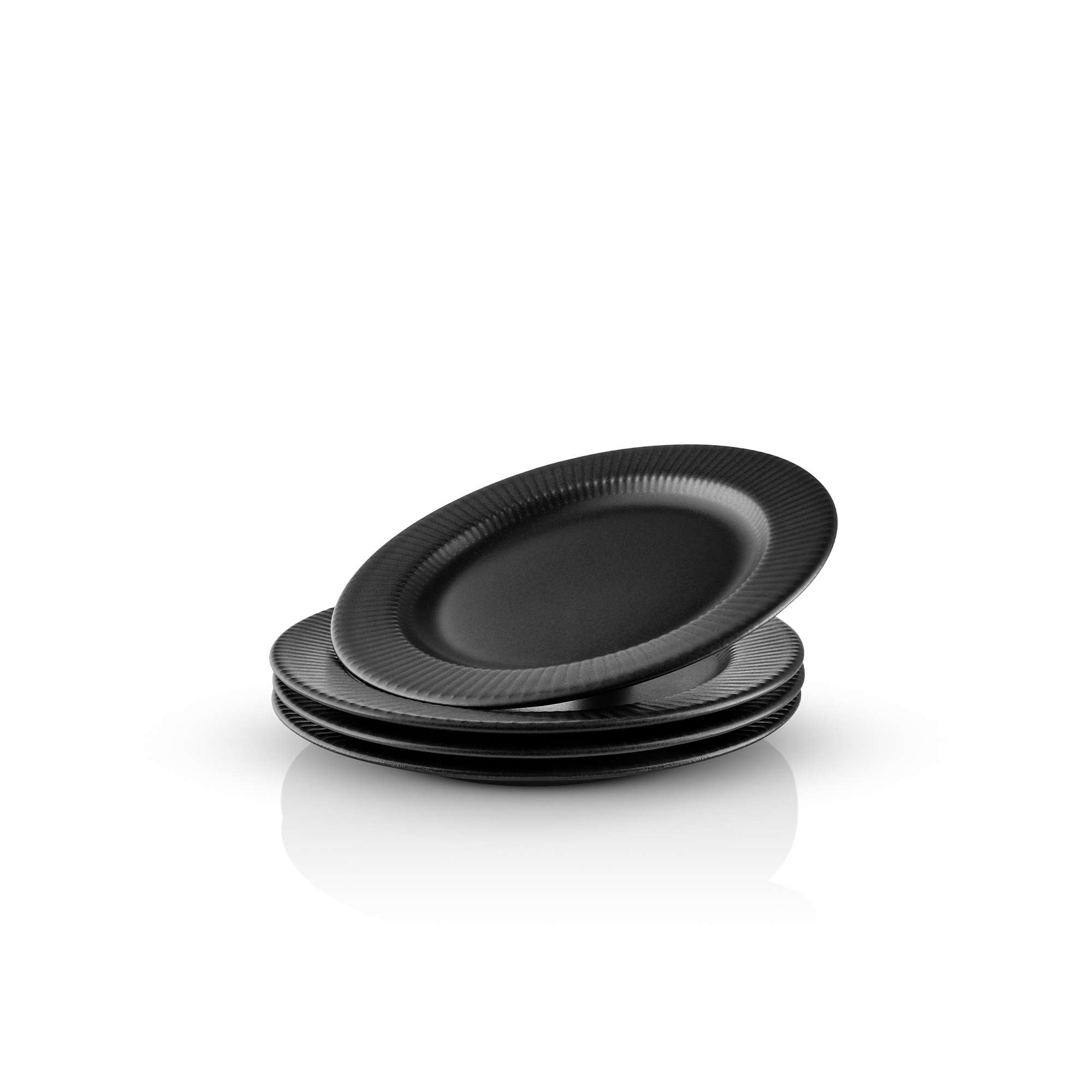 Eva Trio - Legio Nova Kuchenplatte 19 cm Schwarz - 4 Stück.