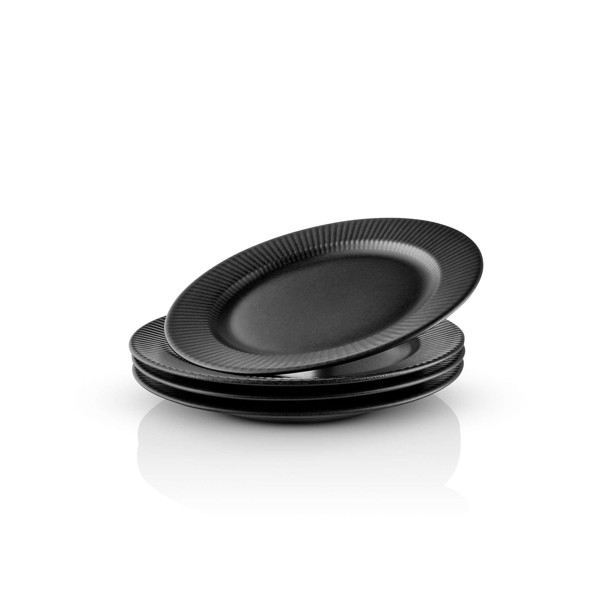 Eva Trio - Legio nova Lunchteller 22cm Schwarz - 4 Stück.