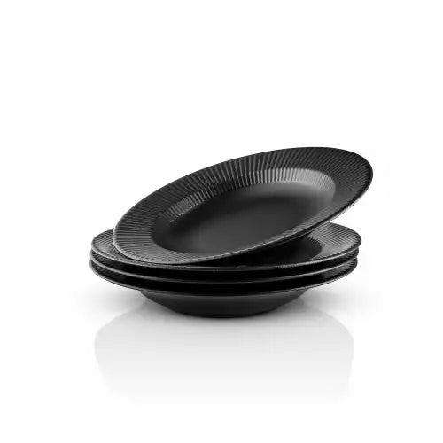 Eva Trio - Legio Nova Tiefer Teller 22cm Schwarz 4 Stück.