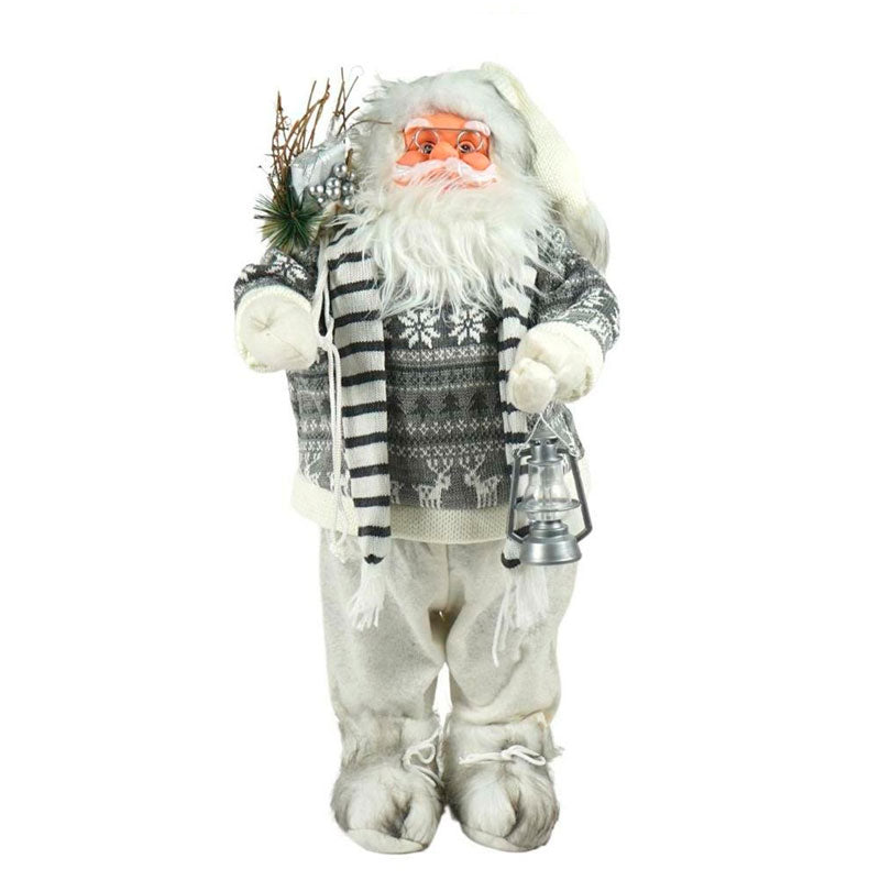 Weihnachtsmann 60 cm - Weiß/Gestreift