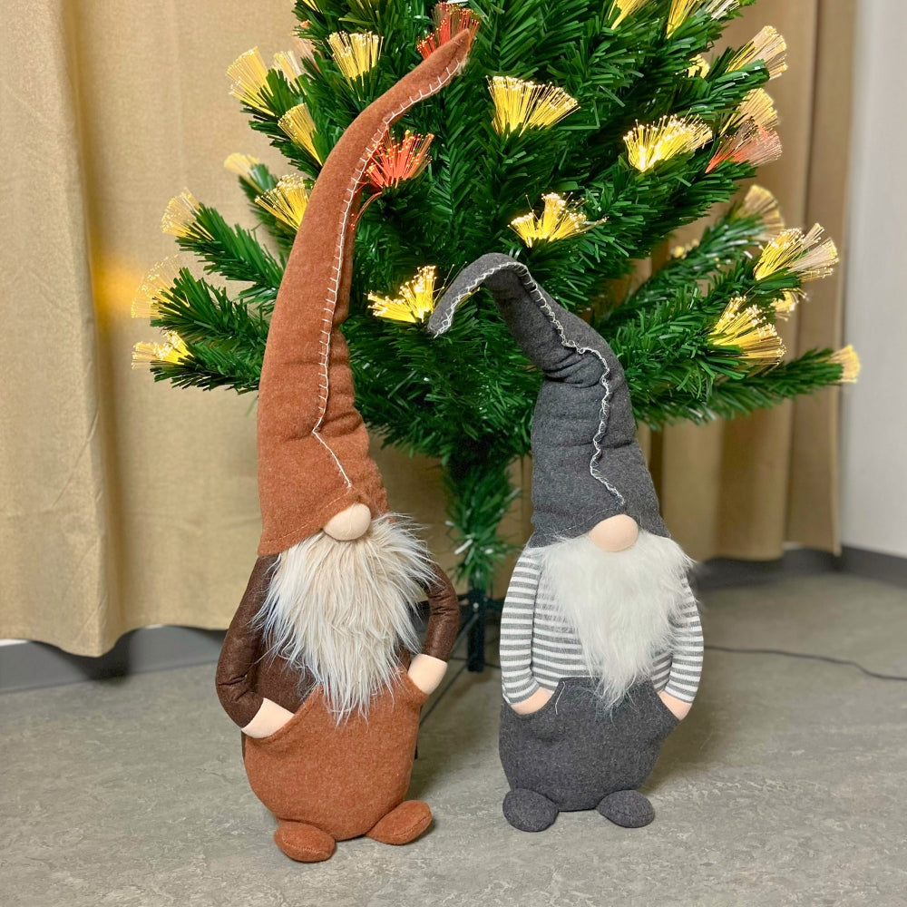 Dacore - Weihnachtsmann mit Taschen/Mütze 73 cm - Filz braun