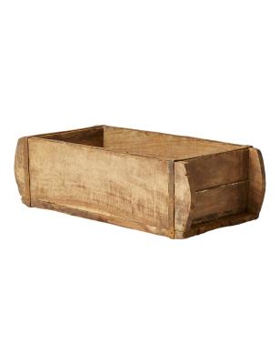 Sneldrogende baksteenmal van gerecycled hout, 31 x 14 x 9 cm, naturel