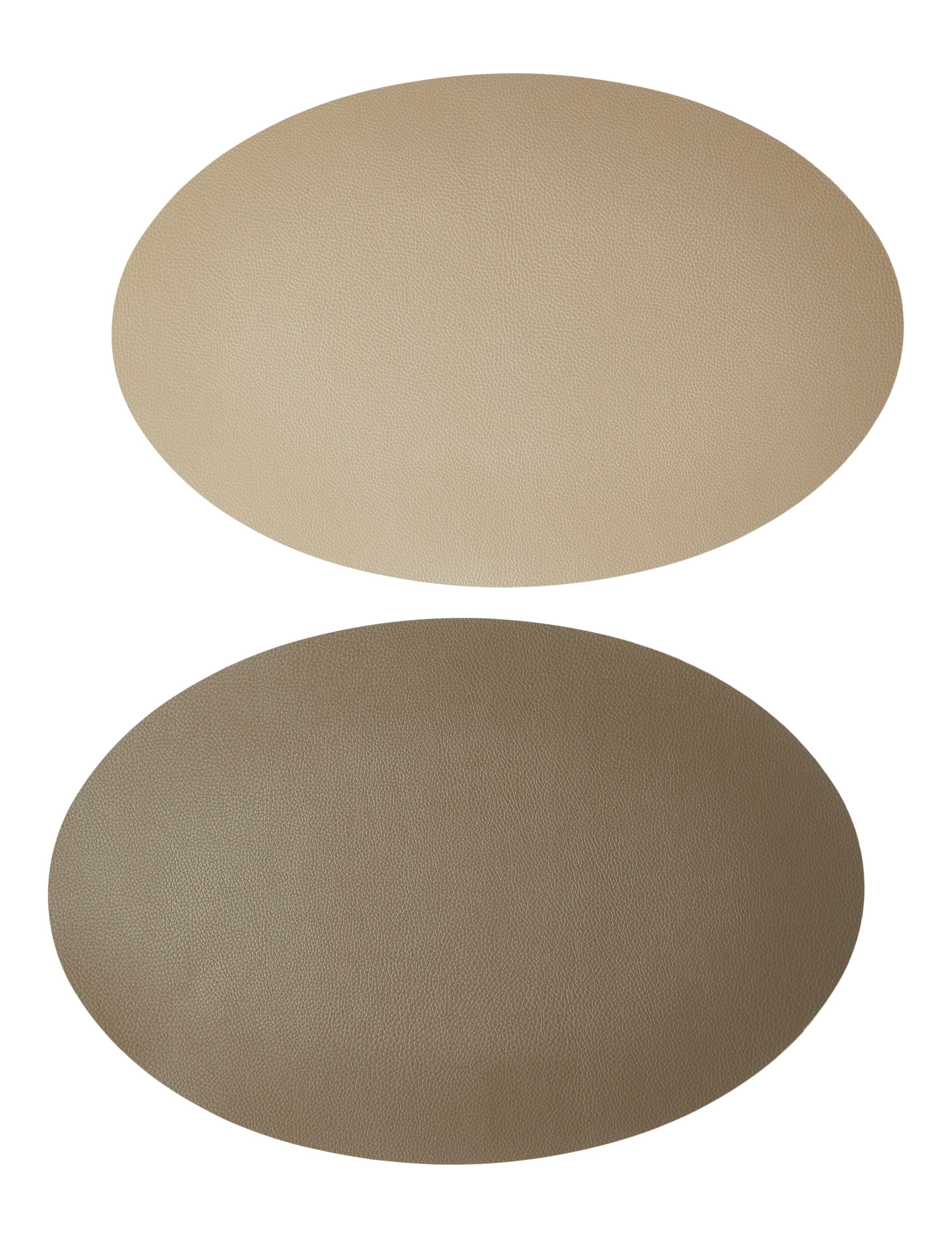 Platzset – Curved PU Soft 41x33 cm – Beige/Taupe, wendbar