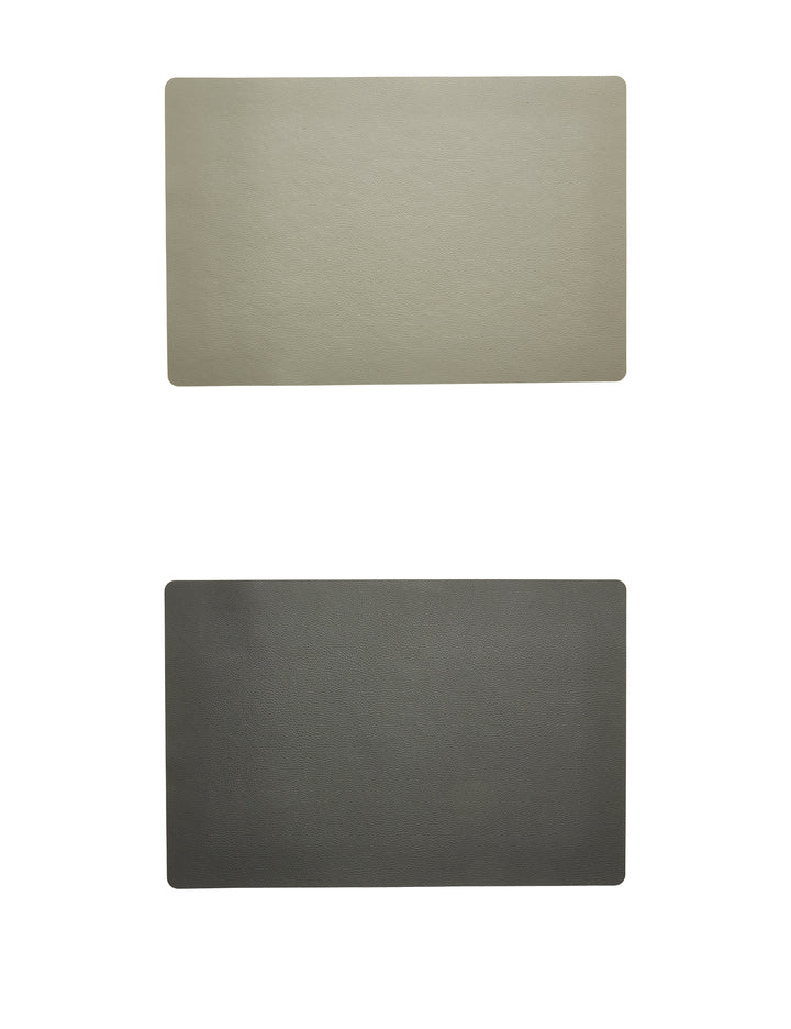 Dacore - Platzset aus weichem PU, 30 x 45 cm - Hellgrau/Cola, wendbar