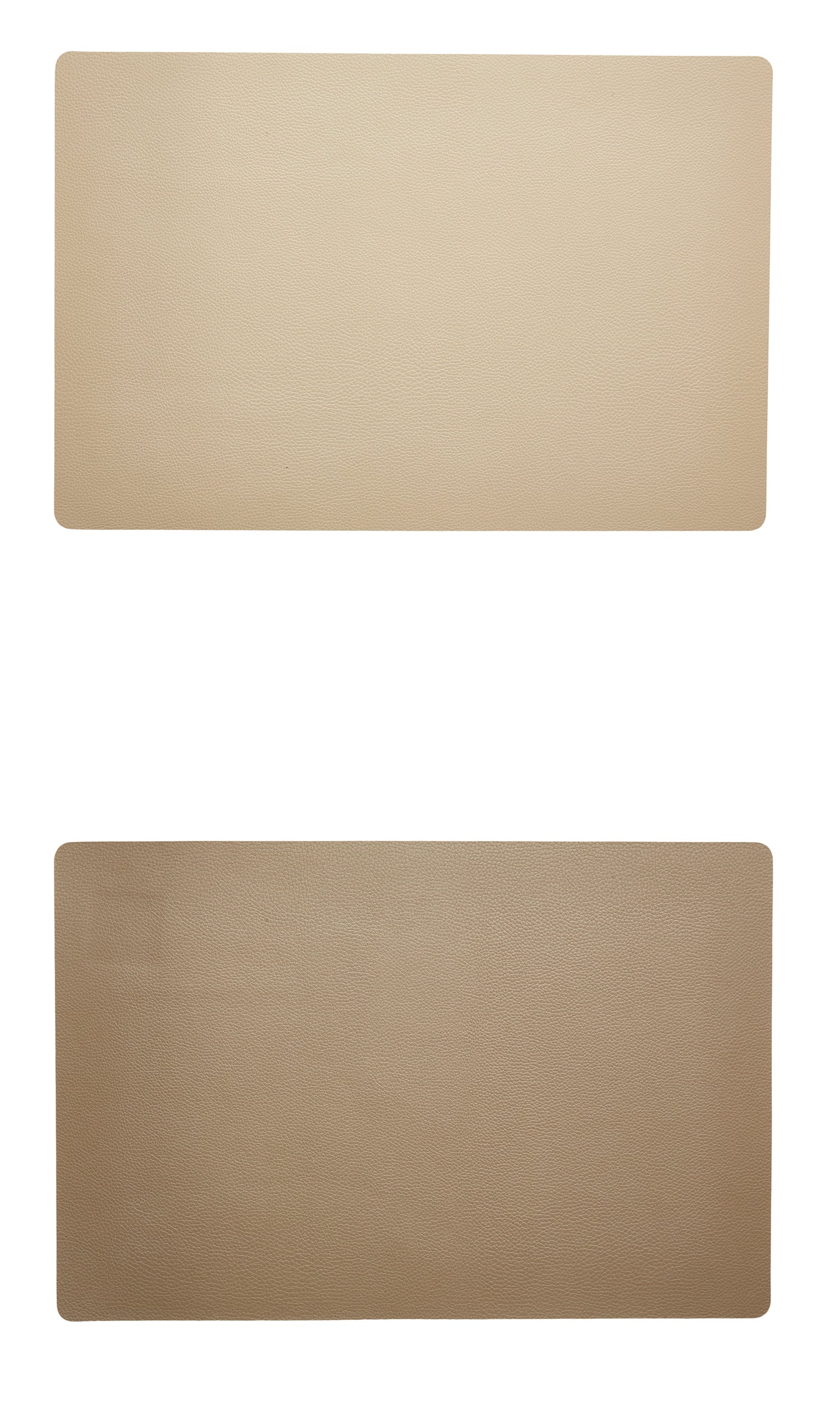 Dacore - Platzset aus weichem PU-Leder, 30 x 45 cm - beige/taupe, wendbar