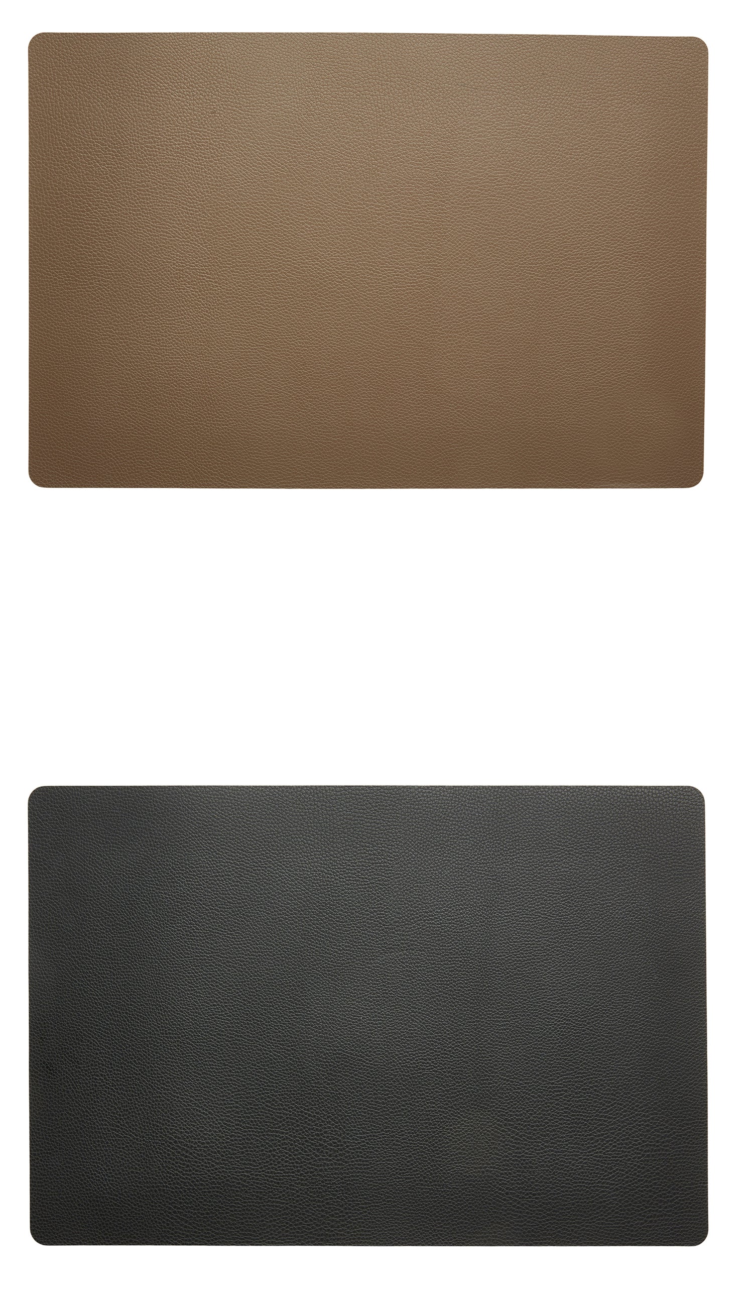 Dacore - Platzset aus weichem PU-Leder, 30 x 45 cm - Wendbar in Taupe/Schwarz