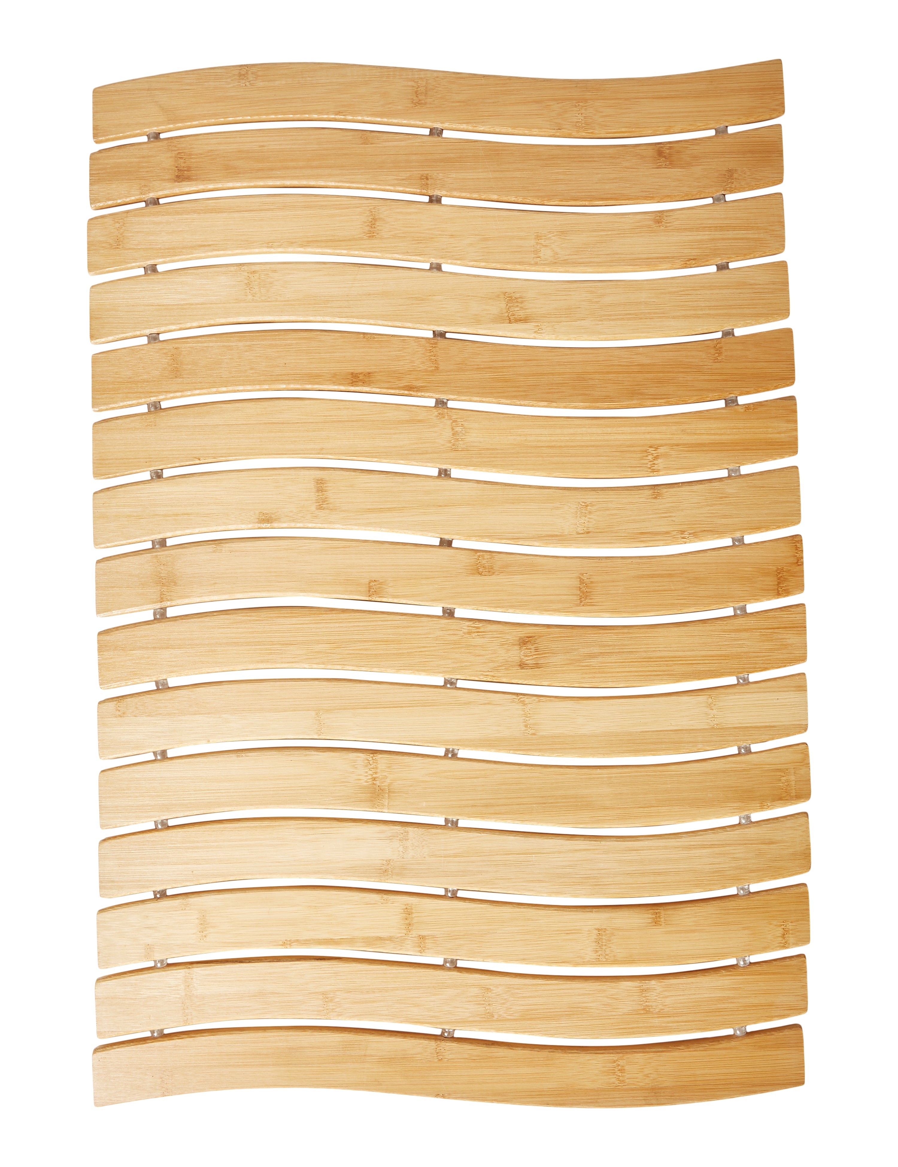 Badematte Welle 50x70x1 cm Bambus Natur