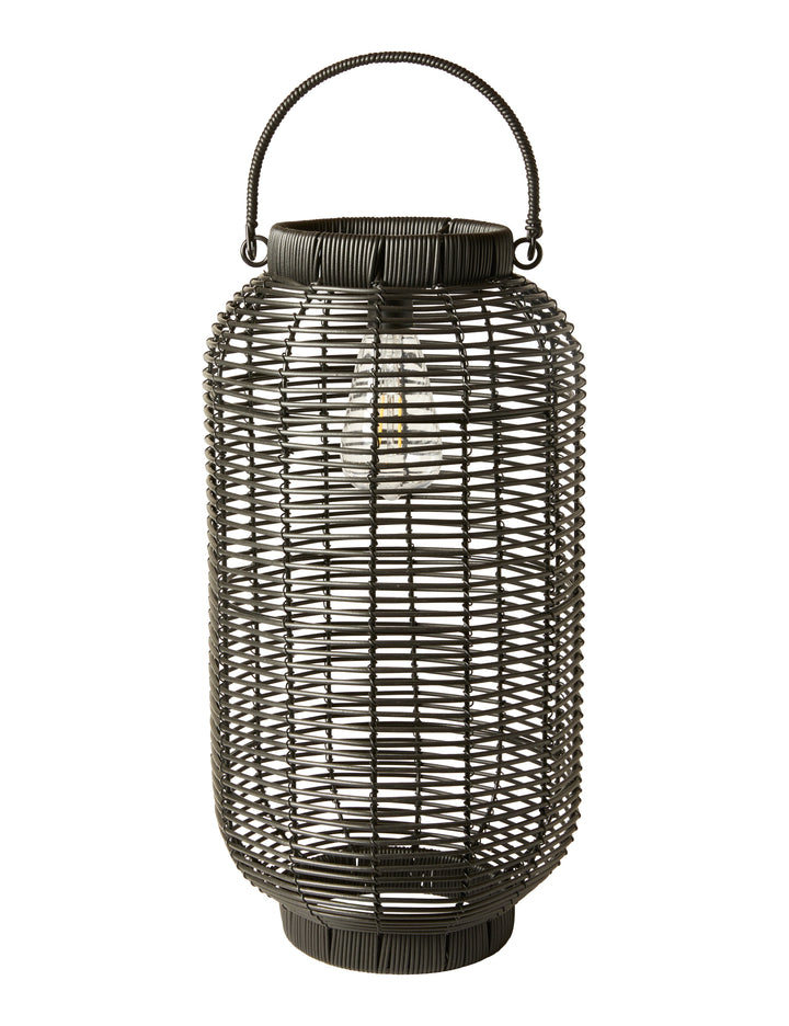 Solarlaterne – groß – Schwarz PVC/Metall