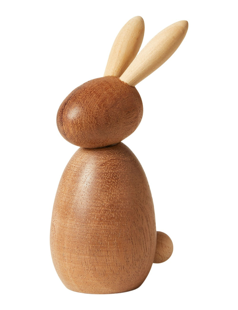 Sitzender Hase, 10 cm hoch, mahagonibraun