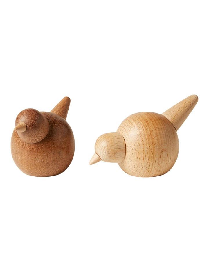Vogel - H5 cm - mahagonibraun