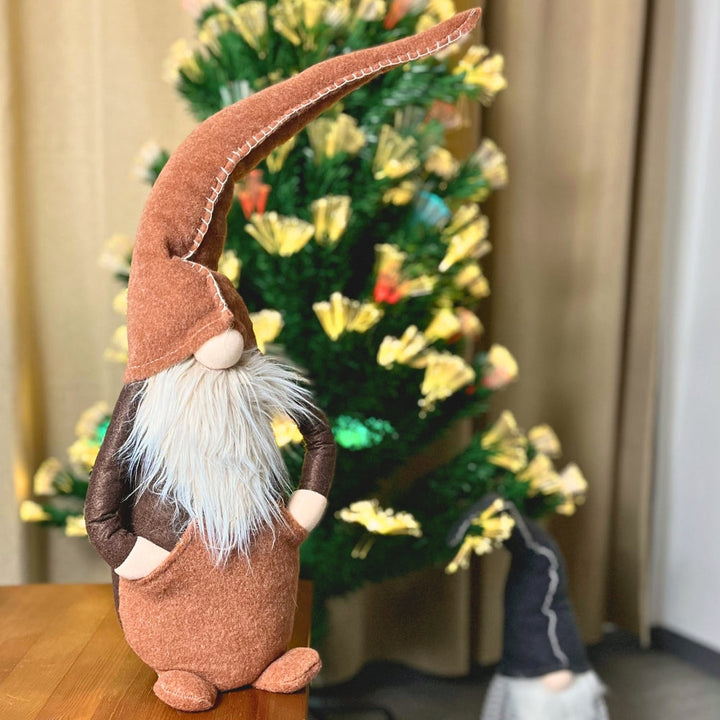 Dacore - Weihnachtsmann mit Taschen/Mütze 73 cm - Filz braun