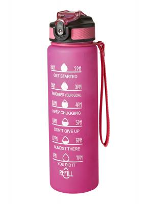 Trinkflasche 1000 ml, Kunststoff, rosa
