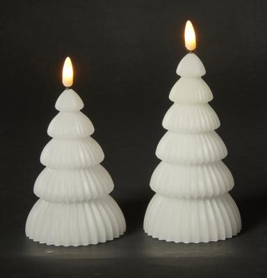 LED-Weihnachtsbaum, 2 Stück, weiß - mit Fernbedienung