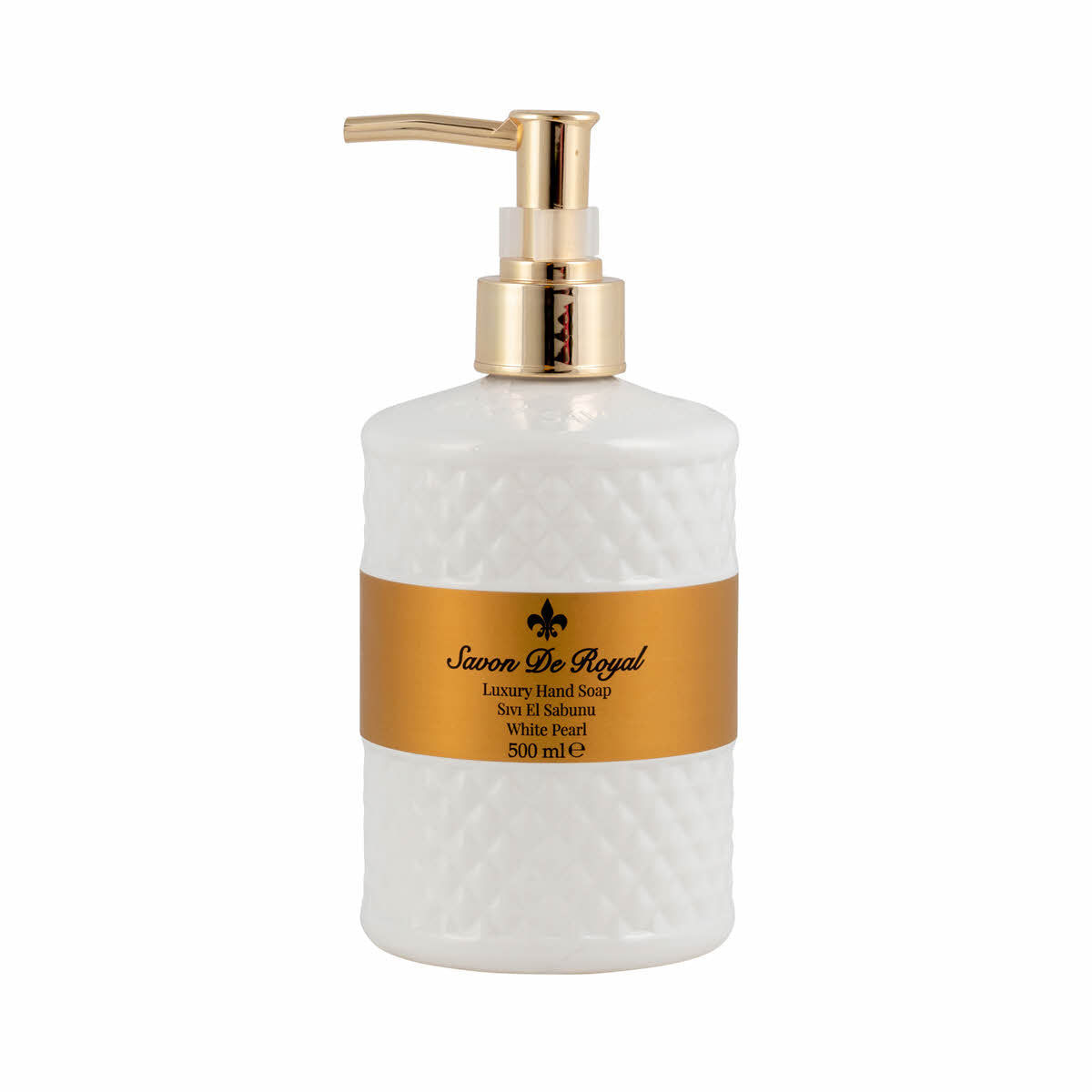 SAVON DE ROYAL - Handseife Weiße Perle 500 ml weiß/gold
