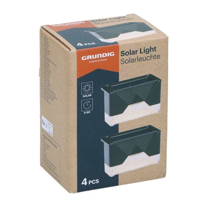 Solar lamper til trapper og hegn - 4 stk.