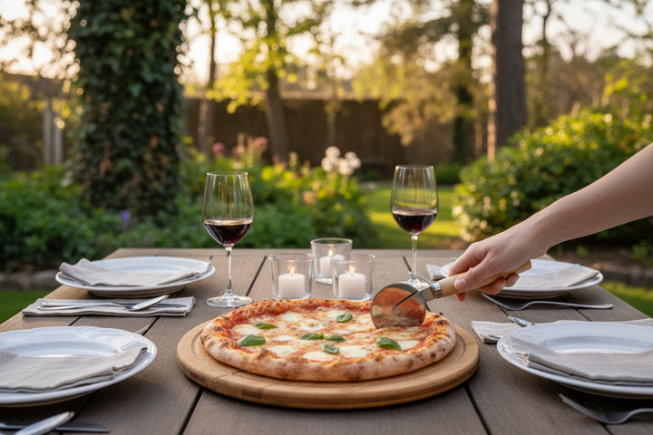 Alpina - Pizzaset mit Servierbrett Ø 34 cm und Schneider