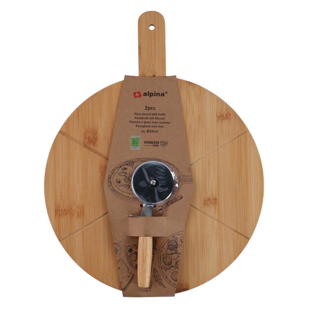 Alpina - Pizzaset mit Servierbrett Ø 34 cm und Schneider