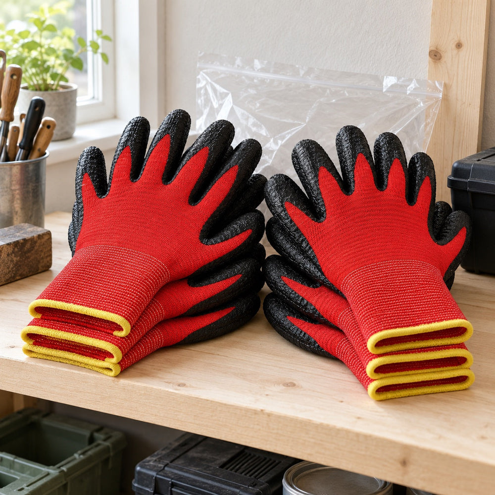 Arbejdshandsker 6 par, flere sammen